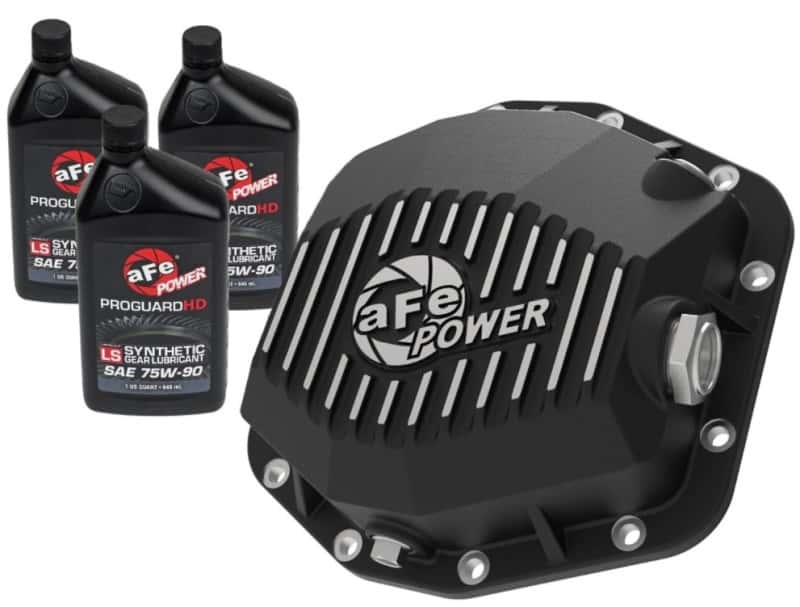 aFe — aFe POWER 2021 Ford Bronco w/ Dana M220 Diff Cover w/ Gear Oil Black Street Series w/ Machined Fins
Differential Cover - view 2
