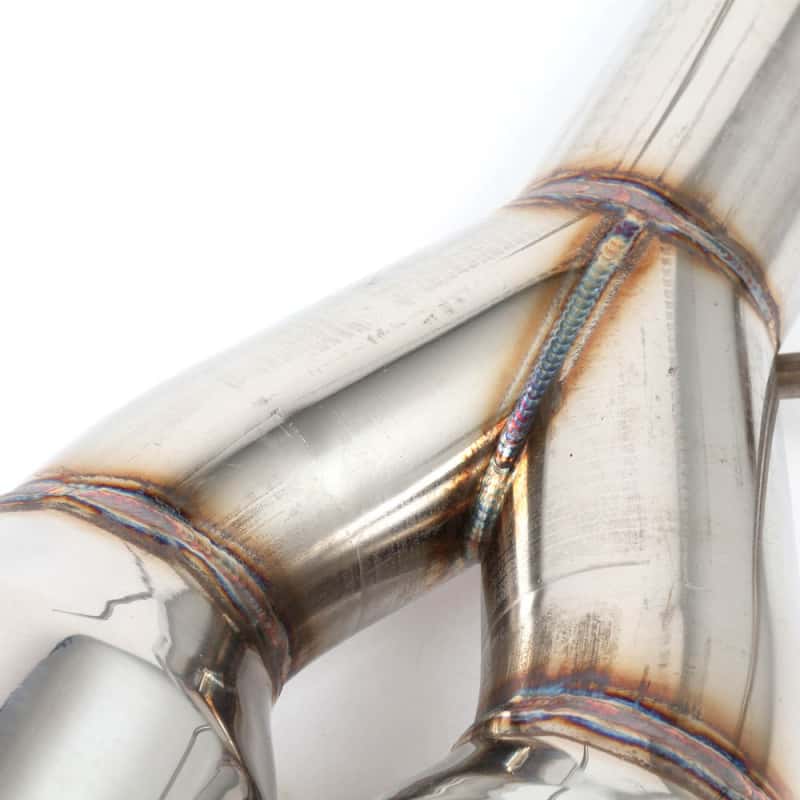 BLOX Racing — BLOX Racing 2022+ WRX Muffler Delete / Axle Back Single Wall 4in - Polished Tips - view 2