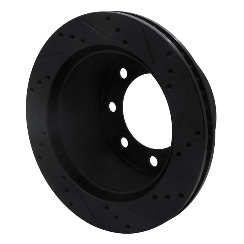 R1 Concepts — R1 00-02 Dodge Ram 2500 Rear Left Drilled & Slotted Black Brake Rotor
R1 Brake Rotor Drill - view 4