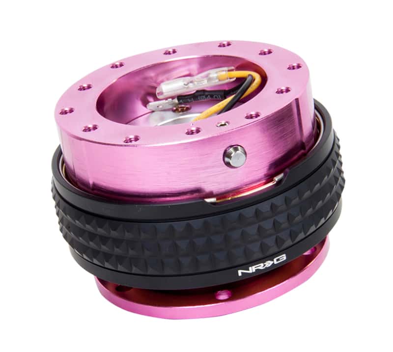 NRG — NRG Quick Release Kit - Pyramid Edition - Pink Body / Black Pyramid Ring - view 1