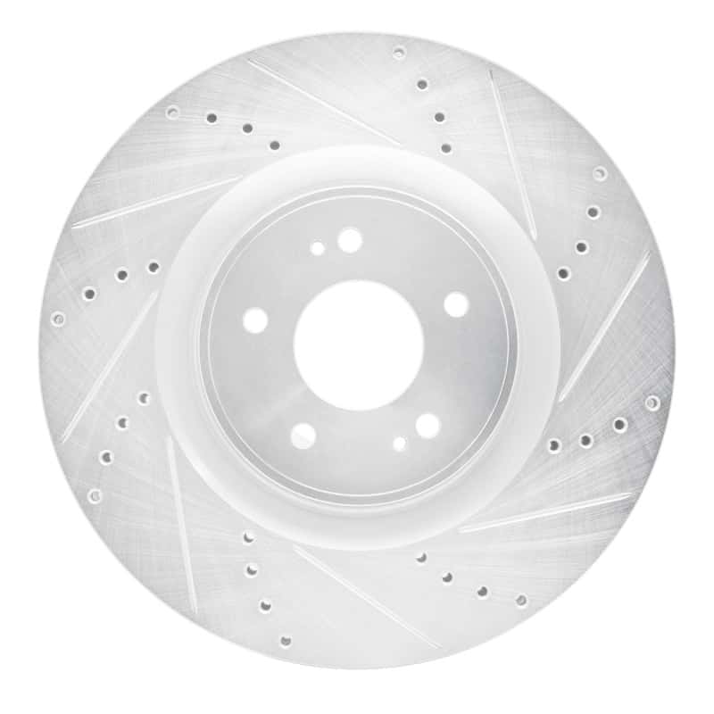 R1 Concepts — R1 08-15 Mitsubishi Lancer Front Right Drilled & Slotted Silver Brake Rotor
R1 Brake Rotor Drill - view 1