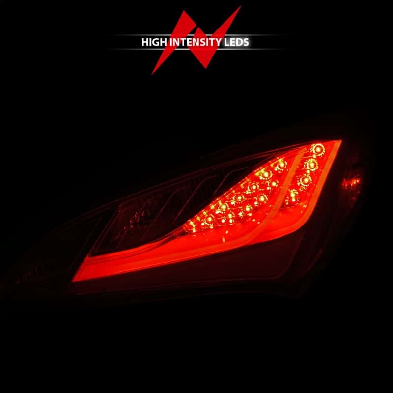 ANZO — ANZO 2010-2013 Hyundai Genesis LED Taillights Red/Clear - view 10