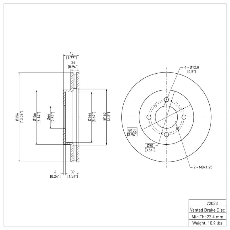 DFC — DFC 98-07 Mitsubishi Lancer Front Brake Rotor
DFC Brake Rotor - view 6