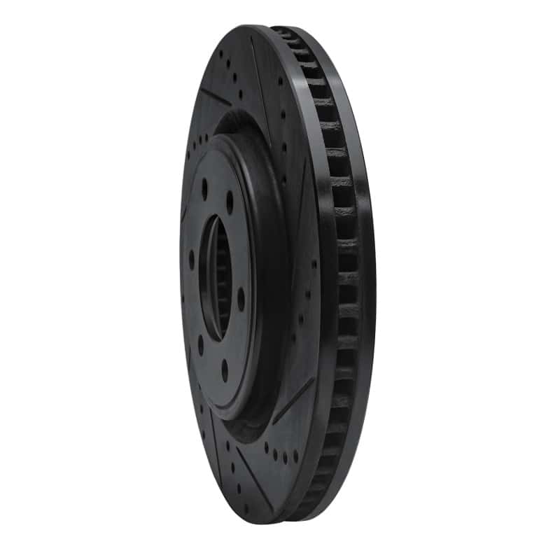 R1 Concepts — R1 2021-2025 Ford F-150 4WD Front Right Drilled & Slotted Black Brake Rotor
Disc Brake Rotor - view 2