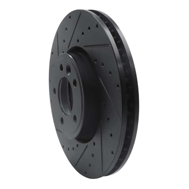 R1 Concepts — R1 18-20 Land Rover Range Rover Front Left Drilled & Slotted Black Brake Rotor
R1 Brake Rotor Drill - view 2