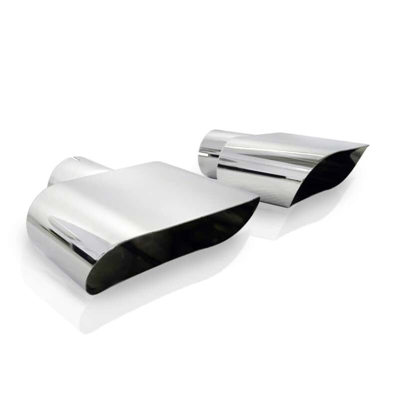 Stainless Works — Stainless Works Wide Oval C4 Corvette 2-1/2in Inlet Tips (priced per pair) - view 2