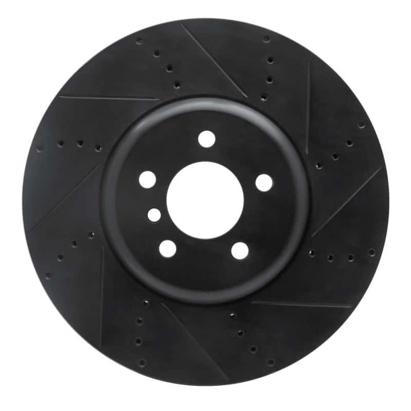 R1 Concepts — R1 09-17 BMW 550I GT Right Front Drilled & Slotted Black Brake Rotor
R1 Brake Rotor Drill - view 1