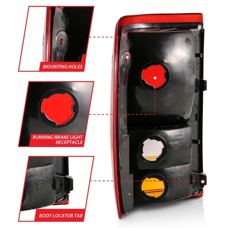 ANZO — ANZO 1993-1997 Ford Ranger Tail Light Red/Clear (OE)
Tail Light Set - view 6