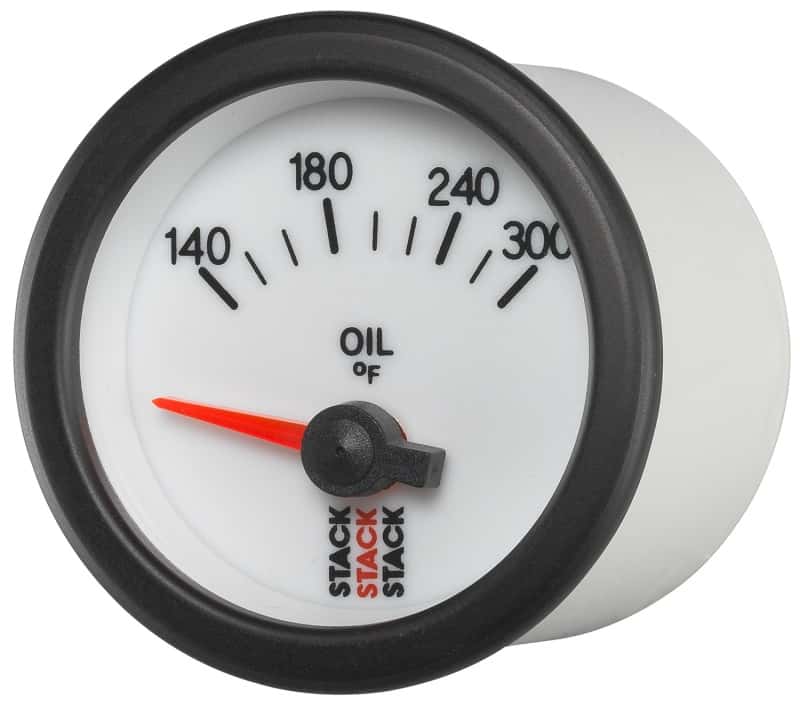 AutoMeter — Autometer Stack 52mm 140-300 Deg F 1/8in NPTF Electric Oil Temp Gauge - White
Ga OilT Elec Wt 300F - view 2
