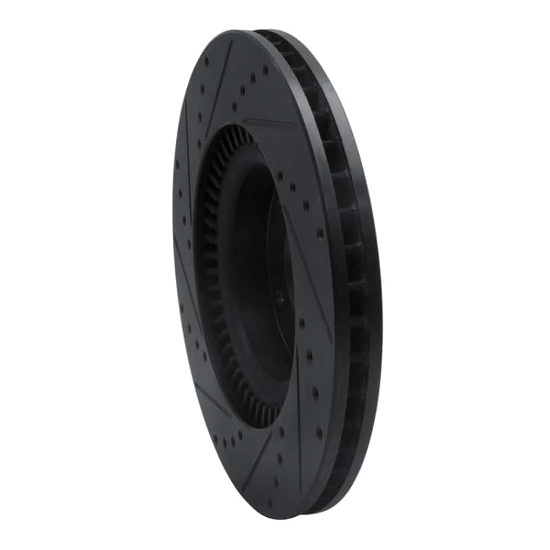 R1 Concepts — R1 09-11 Hyundai Genesis Sedan Front Right Drilled & Slotted Black Brake Rotor
R1 Brake Rotor Drill - view 4
