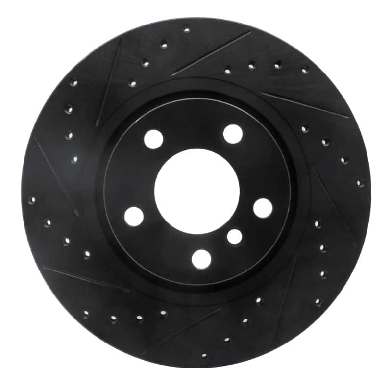 R1 Concepts — R1 11-18 BMW X4 Rear Left Drilled & Slotted Black Brake Rotor
R1 Brake Rotor Drill - view 1