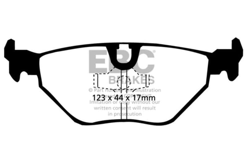 EBC — EBC 87-91 BMW M3 2.3 (E30) Redstuff Rear Brake Pads
Disc Brake Pad - view 1