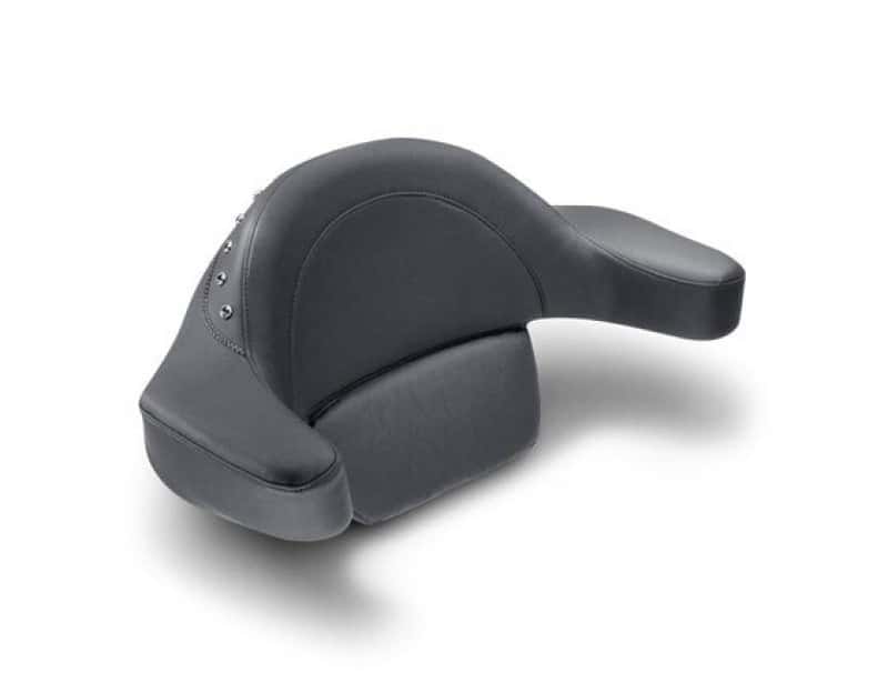 Mustang Motorcycle — Mustang 93-13 Harley FL Touring Extended Arm Wrap Passenger w/Blk Pearl Studs - Black - view 2