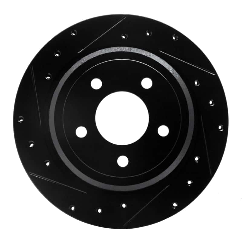 R1 Concepts — R1 03-11 Ford Crown Victoria Rear Left Drilled & Slotted Black Brake Rotor
R1 Brake Rotor Drill - view 1