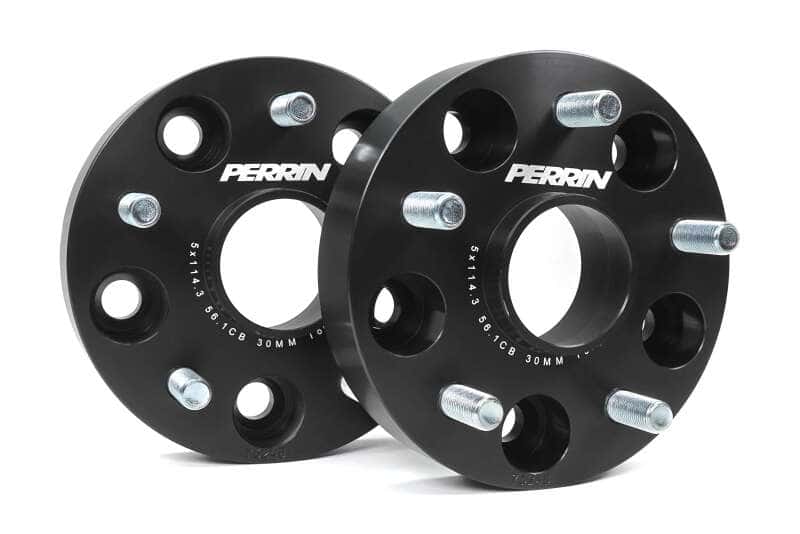 Perrin Performance — PERRIN Subaru 30mm Wheel Spacers 5x114.3 BP w/56mm Hub - Black - view 7