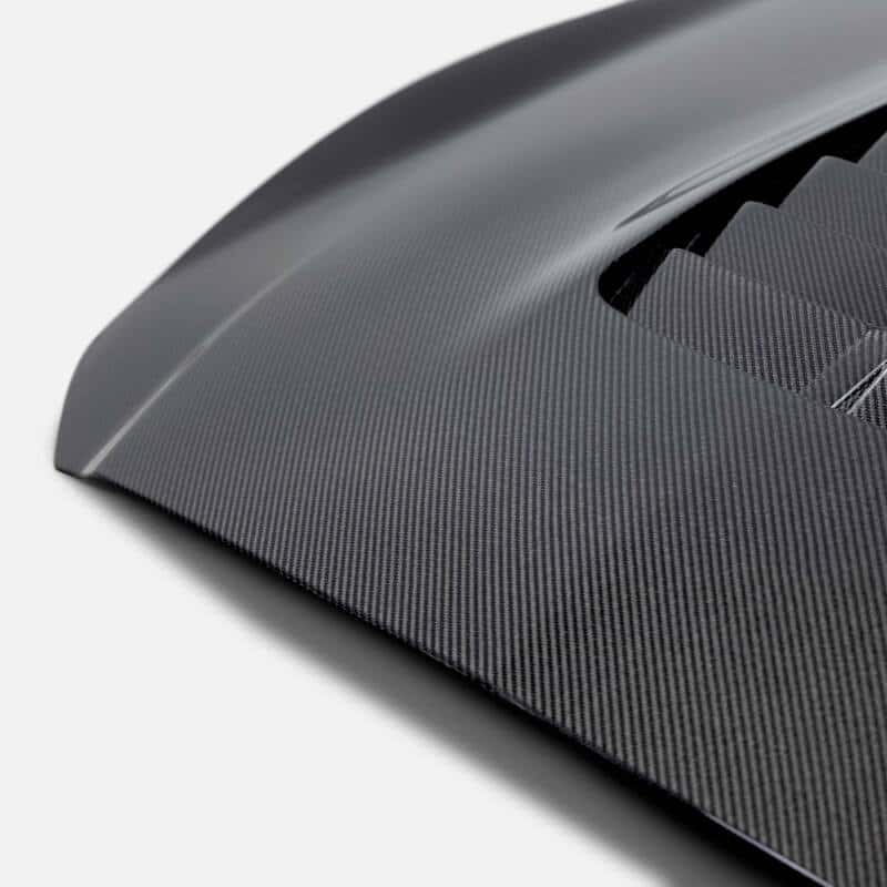 Anderson Composites — Anderson Composites 15-20 Ford Mustang Shelby GT350/GT350R Type GT5 Double Sided Carbon Fiber Hood - view 3