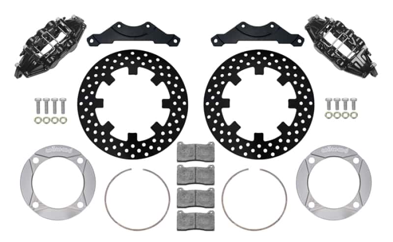 Wilwood — Wilwood 2014+ Polaris RZR XP 1000 Rear Kit 11.25in Drilled - Black - view 1