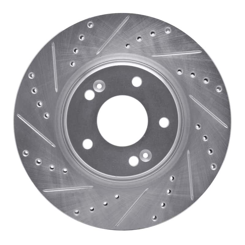 R1 Concepts — R1 15-25 Hyundai Kona EV Front Left Drilled & Slotted Silver Brake Rotor
R1 Brake Rotor Drill - view 1