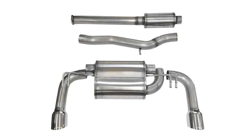 CORSA Performance — Corsa 2008-2015 Mitsubishi Lancer Evolution X Sedan 2.0L Polished Sport Dual Rear Cat-Back Exhaust
Exhaust - view 3