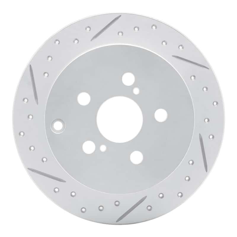 R1 Concepts — R1 00-10 Pontiac Vibe Rear Left Drilled & Slotted Geo-Carbon Rotor - view 1