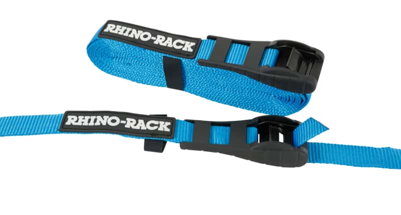 Rhino-Rack — Rhino-Rack Rapid Tie Down Straps w/Buckle Protector - 4.5m/15ft - Pair - Red
Tie Down Strap - view 2