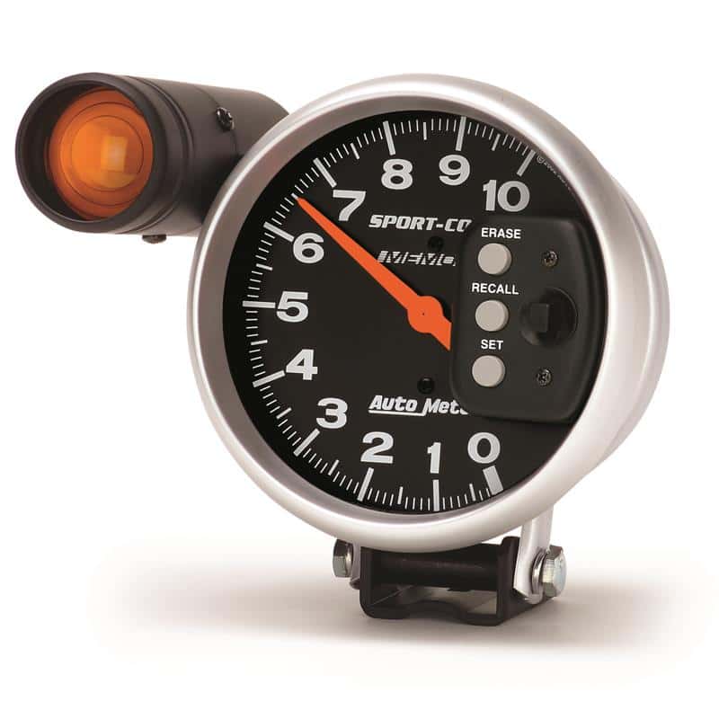 AutoMeter — Autometer Sport-Comp 5 inch 10K RPM Shift Light Tach w/memory
5" TACH, 10,000 RPM, - view 2
