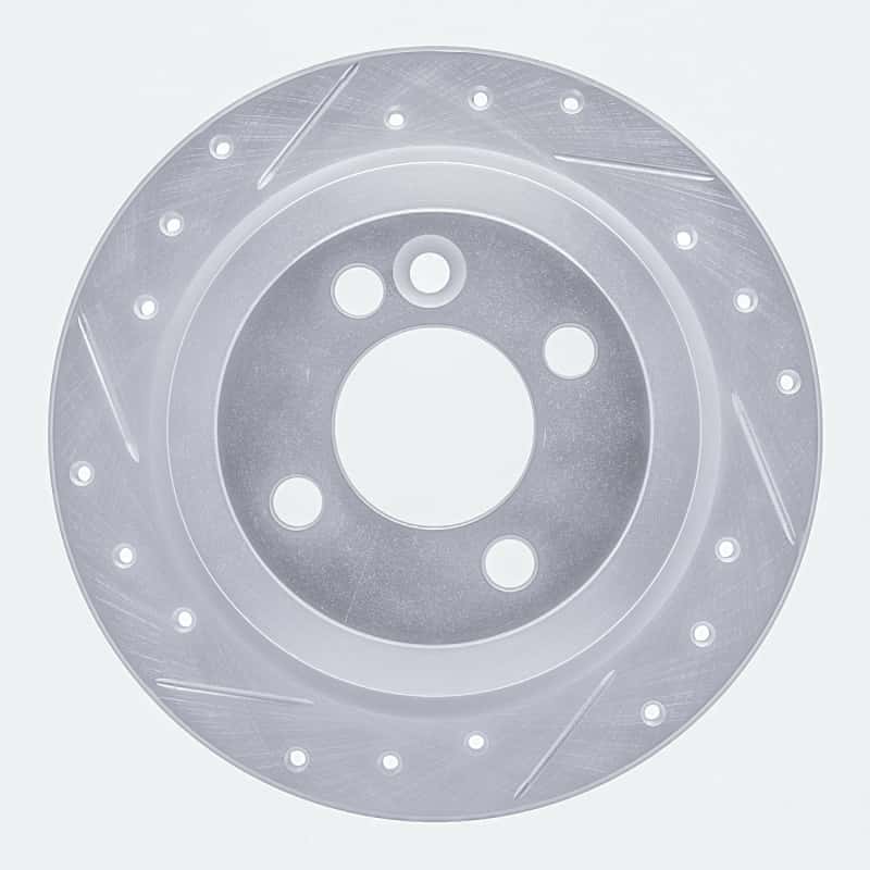 R1 Concepts — R1 02-15 Mini Cooper Clubman Rear Left Drilled & Slotted Silver Brake Rotor
R1 Brake Rotor Drill - view 1