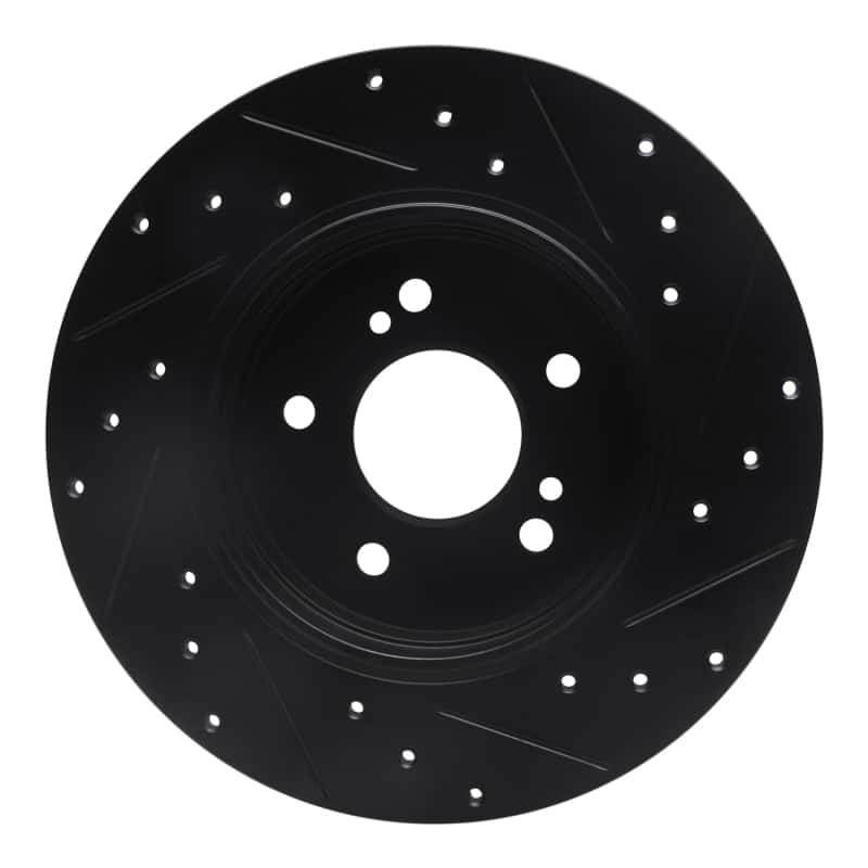 R1 Concepts — R1 96-98 Mercedes-Benz SL320 Rear Left Drilled & Slotted Black Brake Rotor
R1 Brake Rotor Drill - view 5