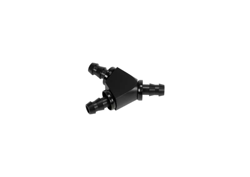 Fleece Performance — Fleece Performance Universal 3/8in Aluminum Y Barbed Fitting (For -6 Pushlock Hose) - Black Anodized
Hose Connector - view 1