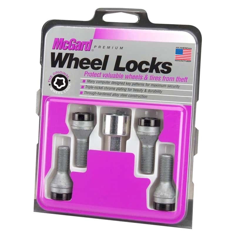 McGard — McGard Wheel Lock Bolt Set - 4pk. (Cone Seat) M14X1.25 / 17mm Hex / 27.3mm Shank Length - Black - view 3