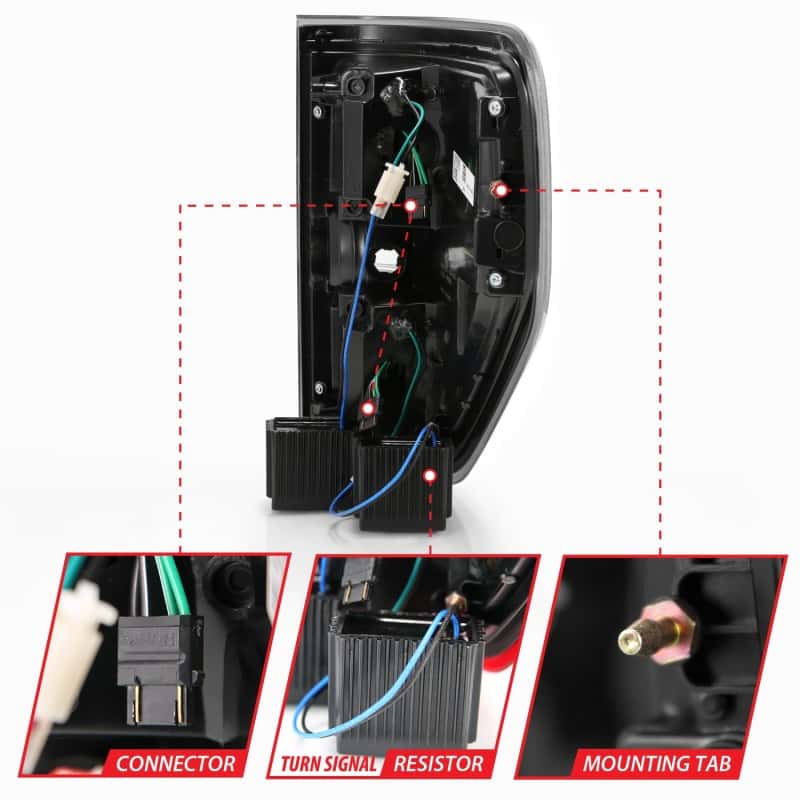 ANZO — ANZO 2009-2013 Ford F-150 LED Taillights Black
TailLightSet - view 6