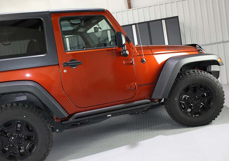 Fishbone Offroad — Fishbone Offroad 07-18 Jeep Wrangler JK 2 Door Rubicon Steel Rock Slider - Black Textured Powdercoat - view 13