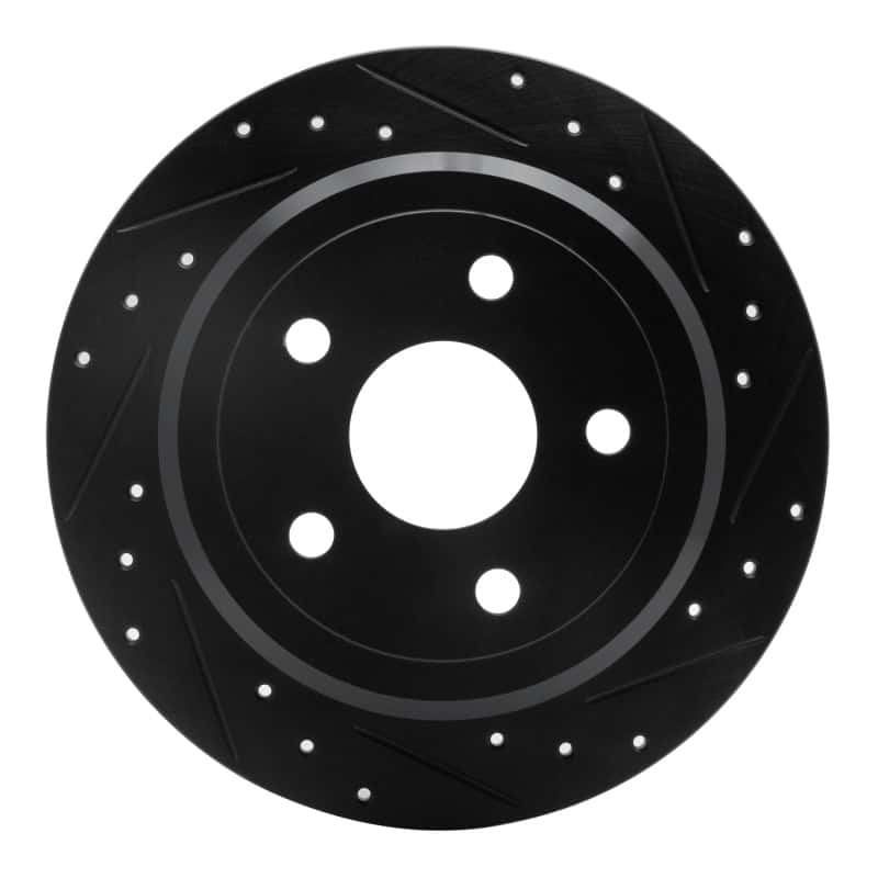 R1 Concepts — R1 2007-2018 Jeep Wrangler Rear Right Drilled & Slotted Black Brake Rotor
R1 Brake Rotor Drill - view 1