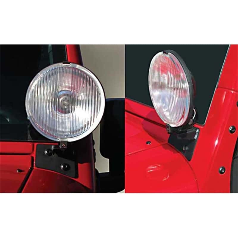 Rugged Ridge — Rugged Ridge 07-18 Jeep Wrangler JK Back Windshield Aux. Light Mounting Brackets
WnshldHngLghtBrkt
OFFROAD_LIGHTING - view 3