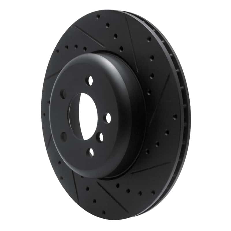 R1 Concepts — R1 10-19 BMW 535I GT xDrive Rear Right Drilled & Slotted Black Brake Rotor
R1 Brake Rotor Drill - view 2