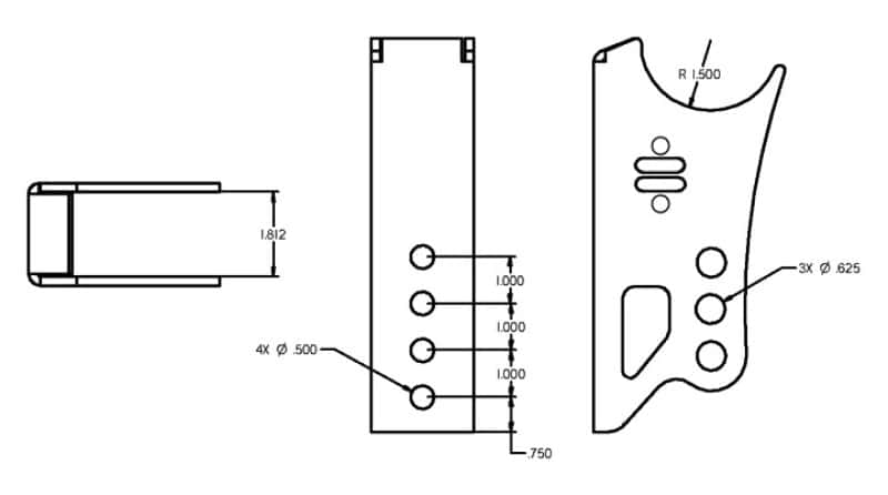 Ridetech — Ridetech Weld On Rear Axle Bracket for Bolt-On 4 Link
Weld On Rear Axle Br - view 2