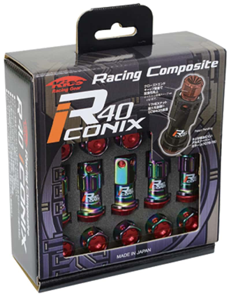 Project Kics — Project Kics 12x1.50 R40 Iconix Lock & Lug Nuts - Neo Chrome w/Black Seat w/o Cap (16+4 Locks) - view 2