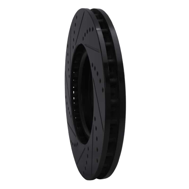 R1 Concepts — R1 03-06 Mitsubishi Lancer Front Right Drilled & Slotted Black Brake Rotor
R1 Brake Rotor Drill - view 4