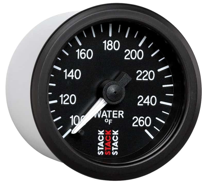 AutoMeter — Autometer Stack 52mm 100-260 Deg F 1/8in NPTF Male Pro Stepper Motor Water Temp Gauge - Black
Ga WT ProStpr B 260F - view 5