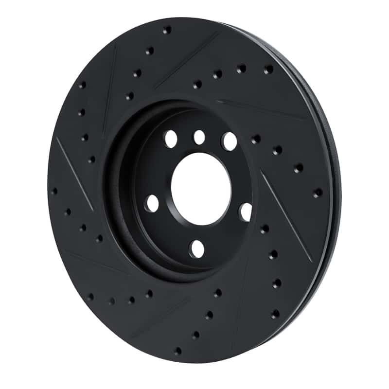 R1 Concepts — R1 16-24 Mini Cooper (Excl Clubman) Front Right Drilled & Slotted Black Brake Rotor
R1 Brake Rotor Drill - view 4