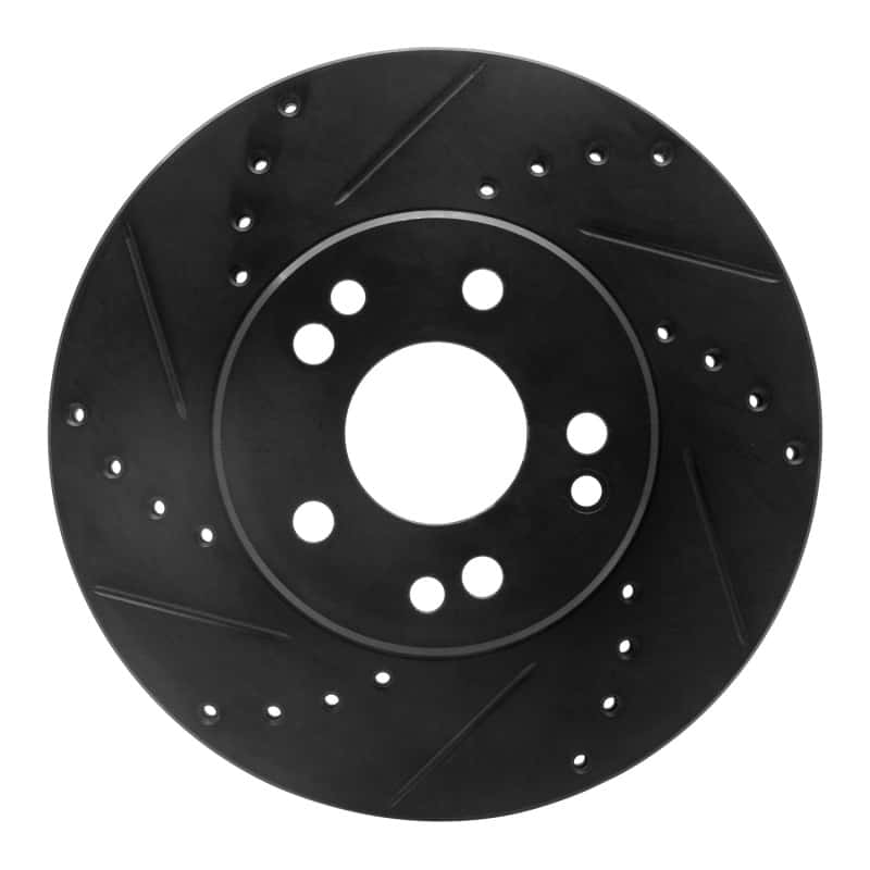 R1 Concepts — R1 90-95 Mercedes-Benz E420 Front Left Drilled & Slotted Black Brake Rotor
R1 Brake Rotor Drill - view 1