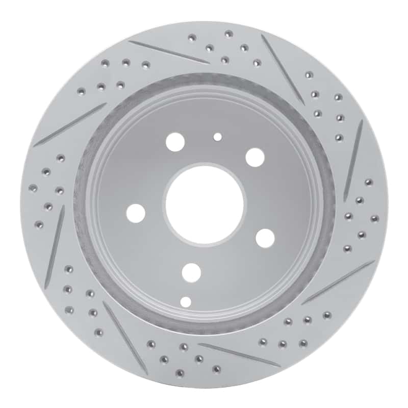 R1 Concepts — R1 10-17 Chevrolet Equinox Rear Left Drilled & Slotted Geo-Carbon Rotor - view 5