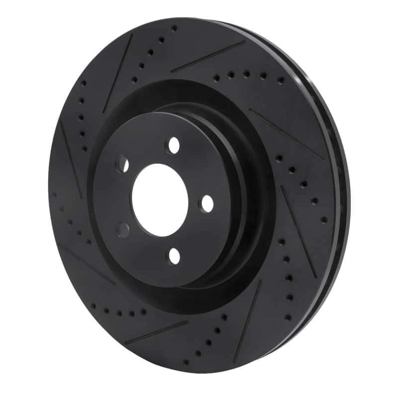 R1 Concepts — R1 05-23 Chrysler 300 Front Left Drilled & Slotted Black Brake Rotor
R1 Brake Rotor Drill - view 2