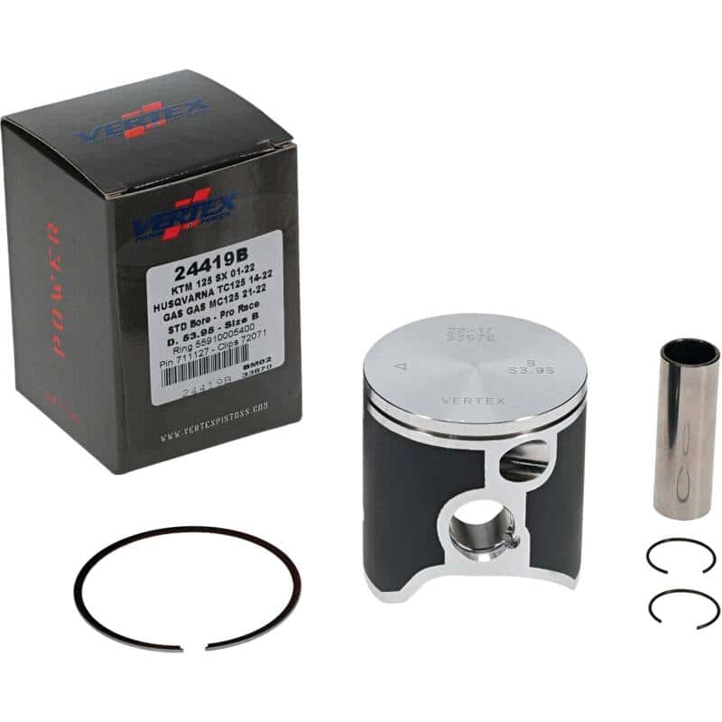 Vertex Pistons — Vertex Piston 01-16 KTM 125 EXC 125cc Forged Pro Race Piston Kit - view 2