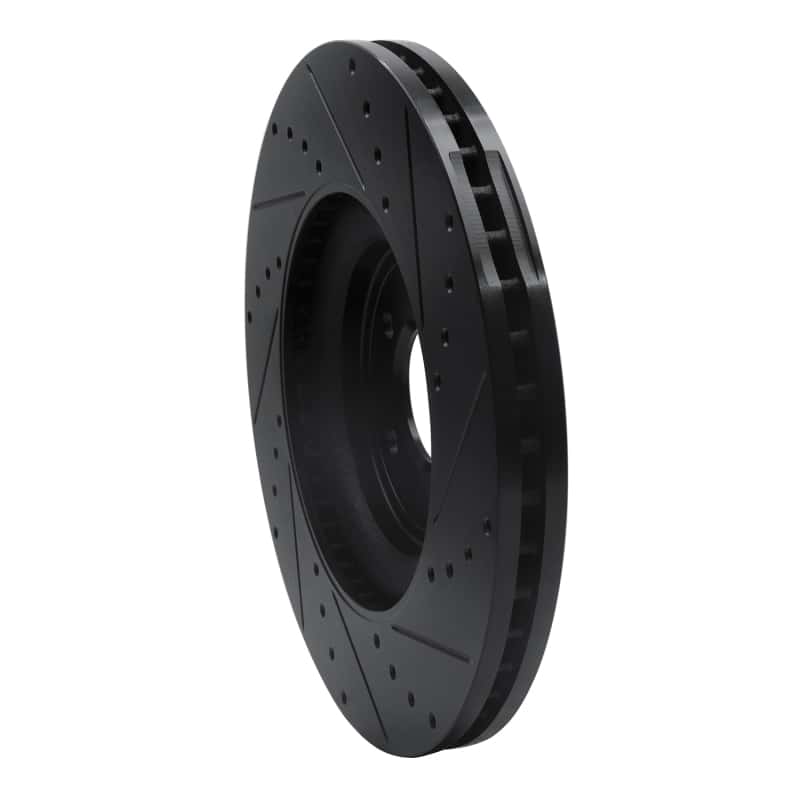 R1 Concepts — R1 06-21 Jaguar F-Type Front Left Drilled & Slotted Black Brake Rotor
R1 Brake Rotor Drill - view 4
