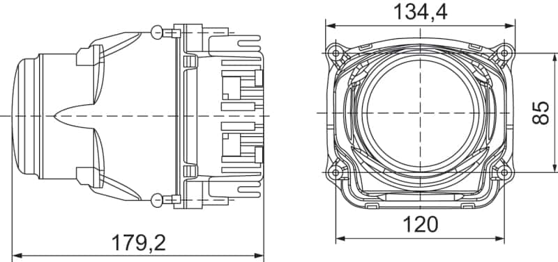 Hella — Hella 90mm Bi-LED High - Low Beam 2nd Gen (SAE) Module - view 2
