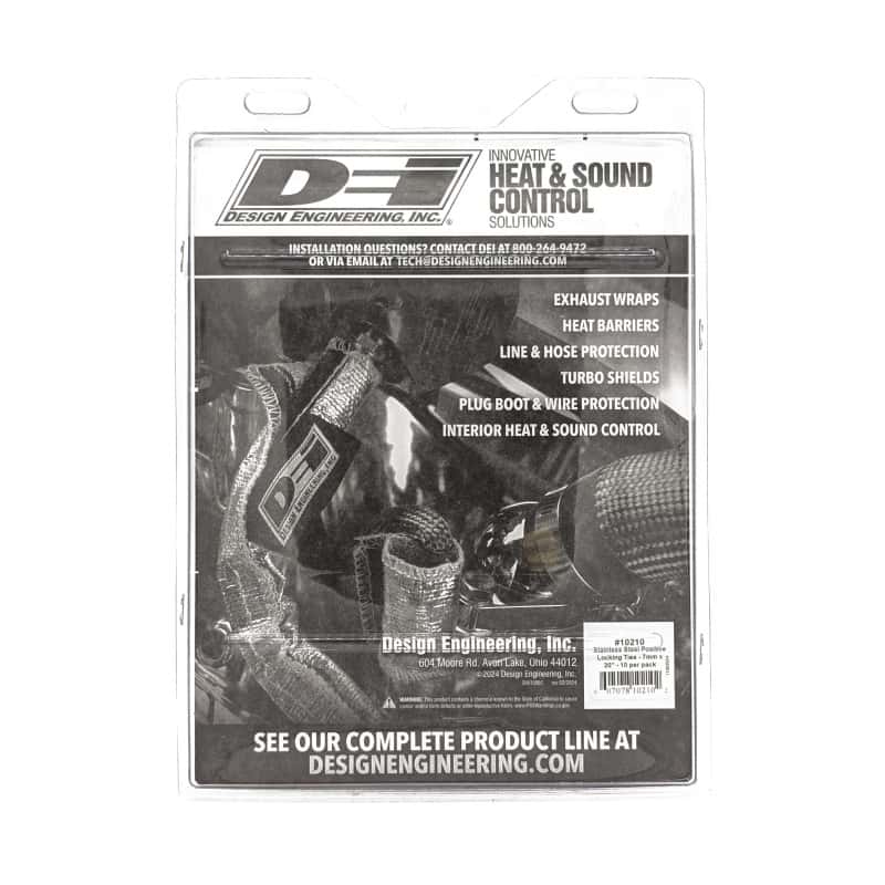 DEI — DEI Stainless Steel Positive Locking Tie 1/4in (7mm) x 20in - 10 per pack
Heat Shield Tie - view 7