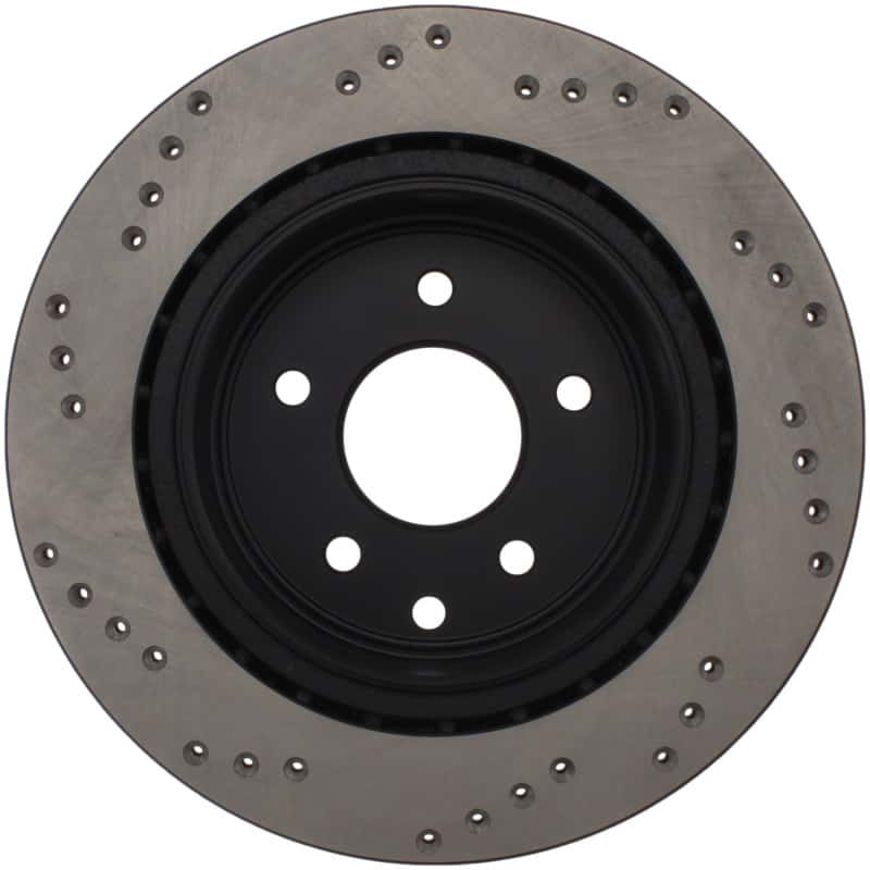 Stoptech — StopTech 08-09 Infiniti EX35 / 05-08 G35 / 09 G37 / 06-09 M35/M45 Drilled Right Rear Rotor
Cross Drilled Rotor
Disc Brake Rotor - view 3