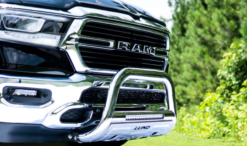 LUND — Lund 2019 RAM 1500 Bull Bar w/Light & Wiring - Polished
BULL BAR W-LED LIGHT
Bull Bar - view 4