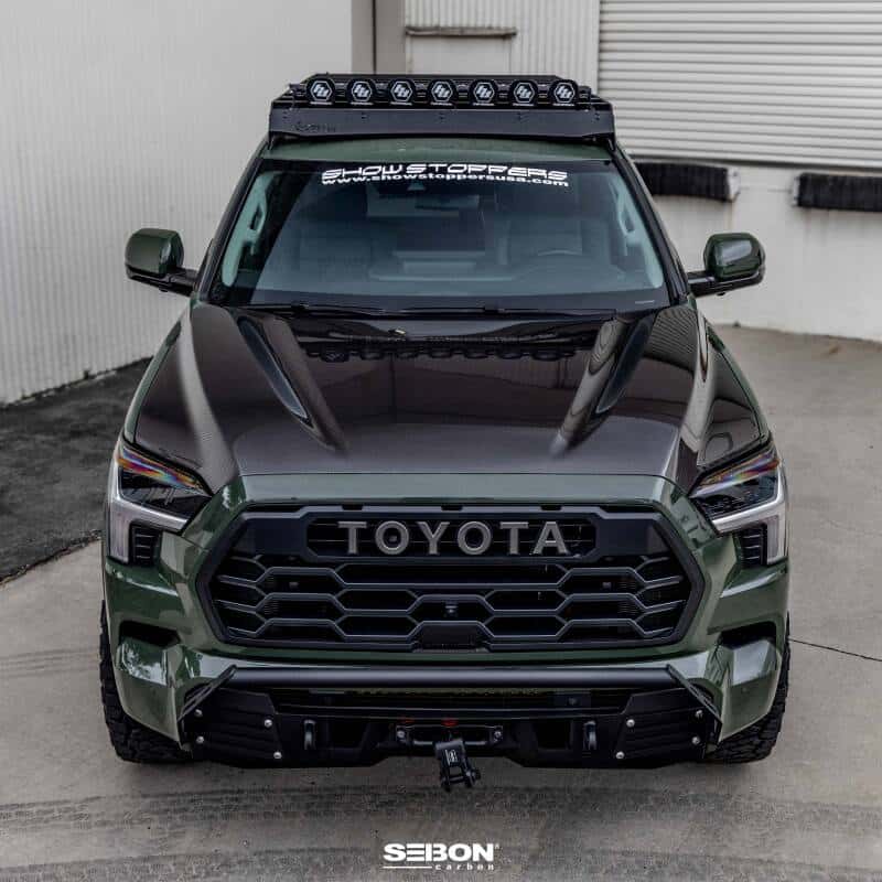 Seibon — Seibon 22-23 Toyota Tundra OE Style Carbon Fiber Hood - view 10